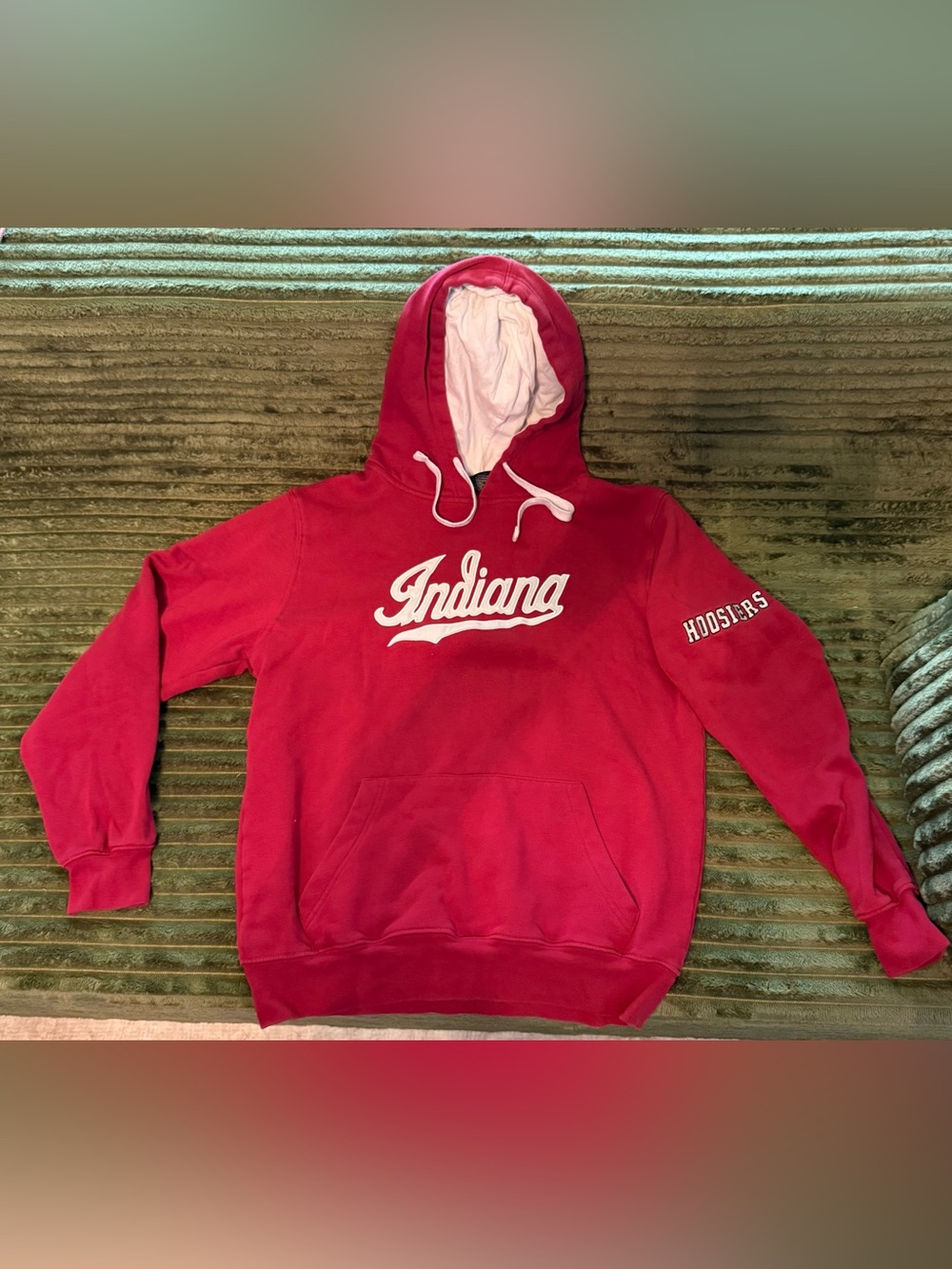 Indiana Hoosiers Red Pullover Hoodie Mens Medium Colosseum Sweatshirt